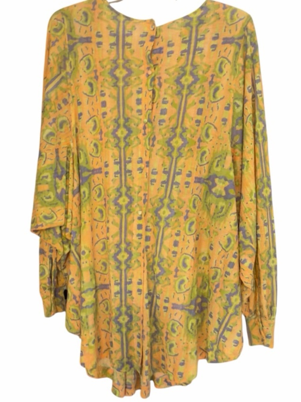 Free People Tunic Dress Bohemian Oversized Printed Mini Festival Spring Vacation - Picture 4 of 6